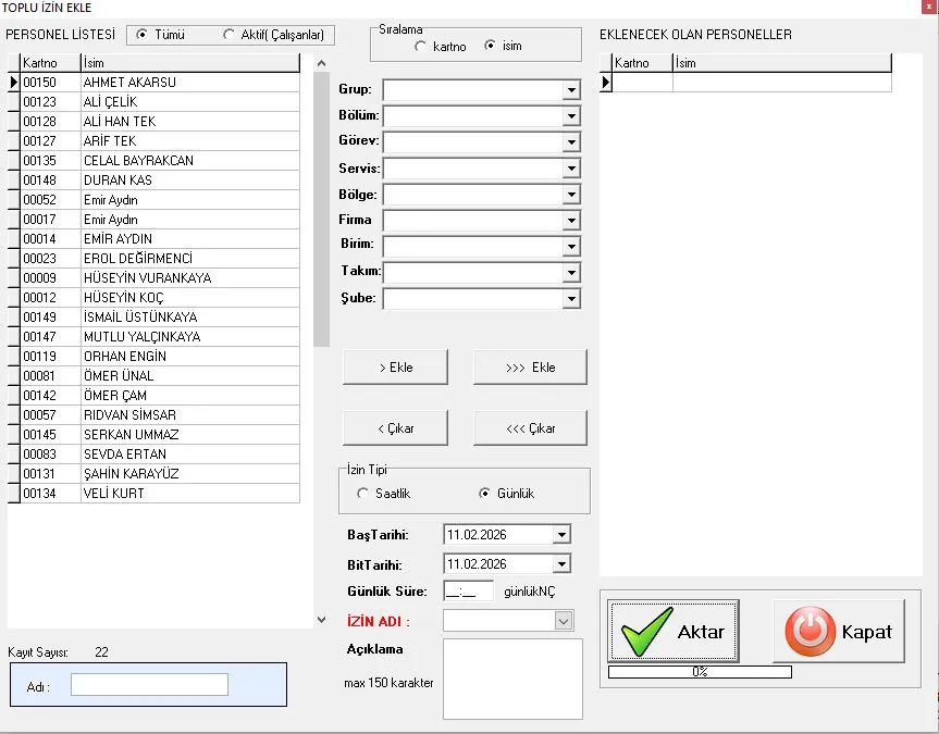 pdks-toplu-izin-ekleme