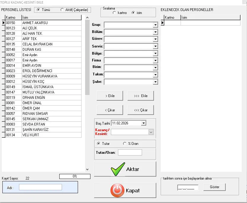 pdks-toplu-kazanc-kesinti-ekleme