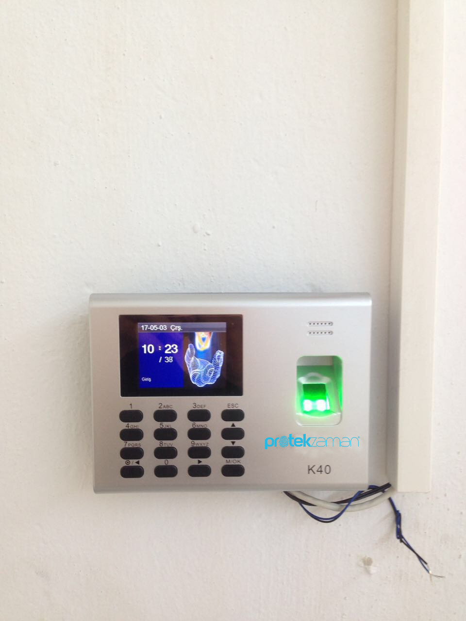 K40-ID Parmak İzi Okuyucu Montaj Görüntüleri